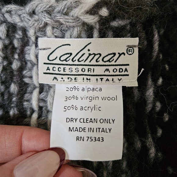 Calimar Alpaca and Wool Italian Scarf Nordic Icelandic Design - Picture 3 of 16